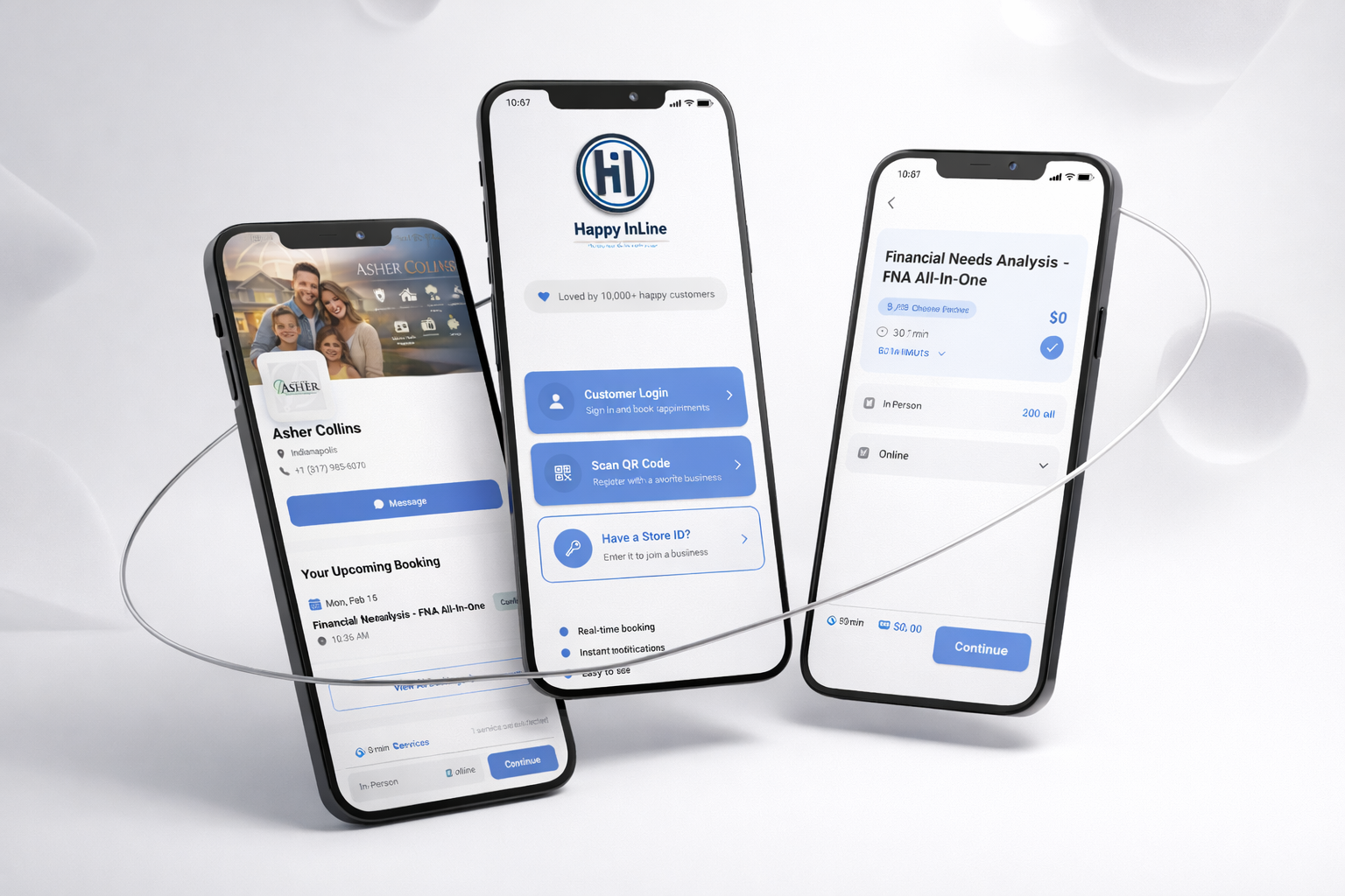 Happy Inline barber booking app